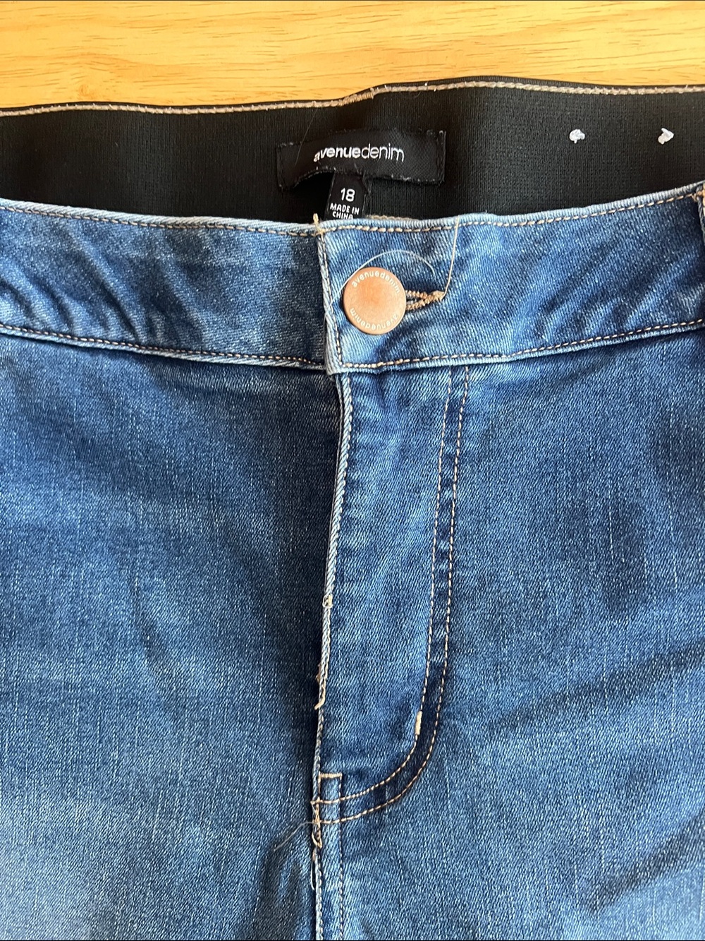 Two-Pair Plus Size Denim Jean shorts  - Light and Dark Blue Wash - Picture 8 of 11